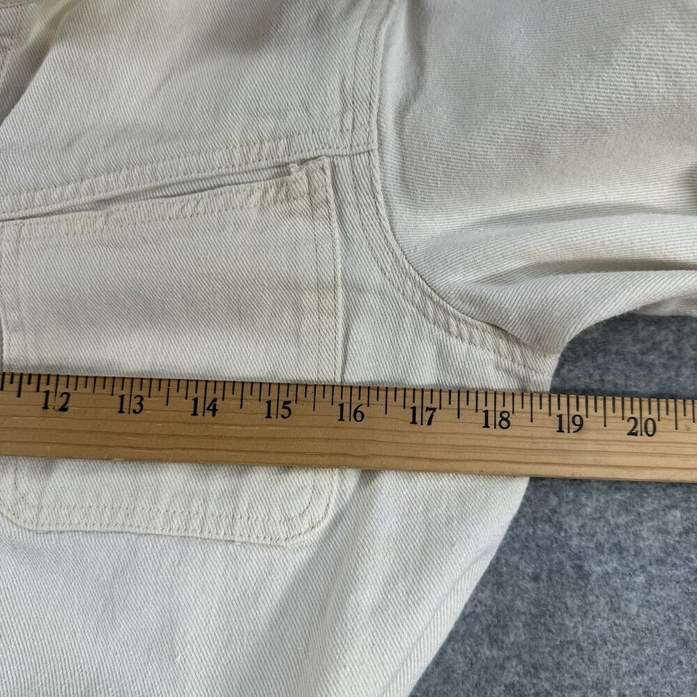 Skies Are Blue White Denim Long Sleeve Jumpsuit Size S - Picture 3 of 13